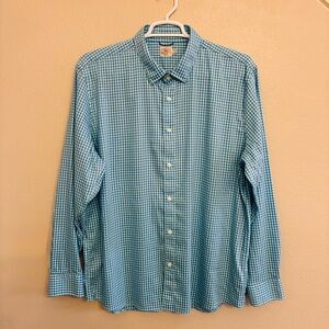 Faherty The Movement Gingham Check Supima Cotton Blend Button Down Shirt 
Sz XXL
